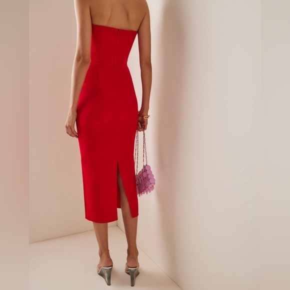 Alex Perry Callan Midi Dress Red - Picture 4 of 6